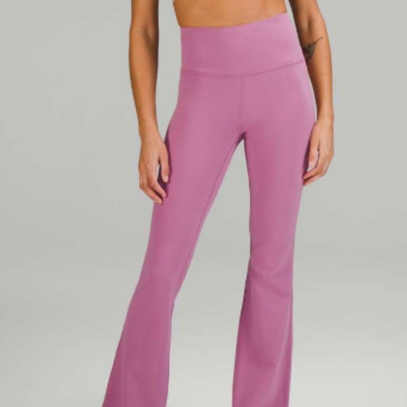 Lululemon Groove Super-High-Rise Flared Pant Nulu Velvet Dust Size 6 - Picture 2 of 5